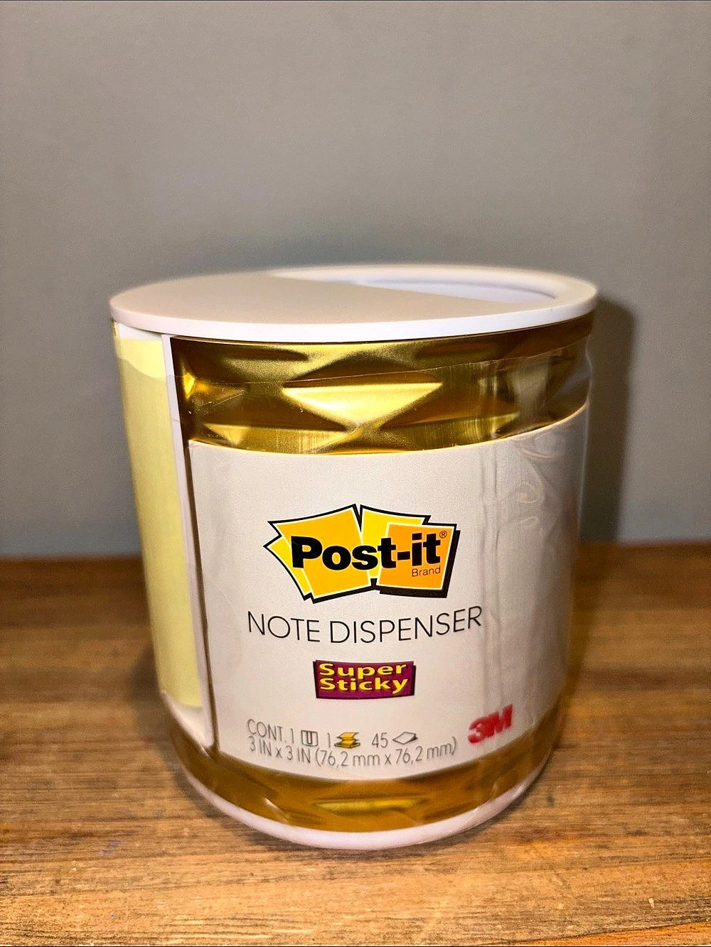 New Post-it Note Dispenser Super Sticky Notes White & Yellow